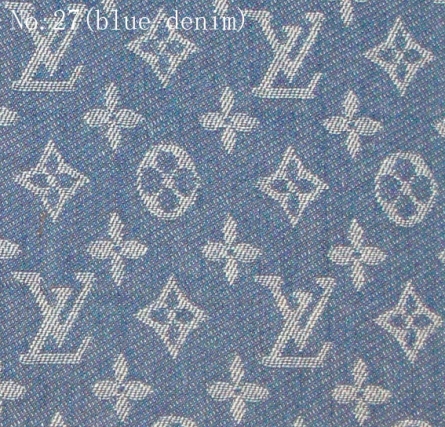 Louis Vuitton Light Blue Vinyl like denim / jean fabric