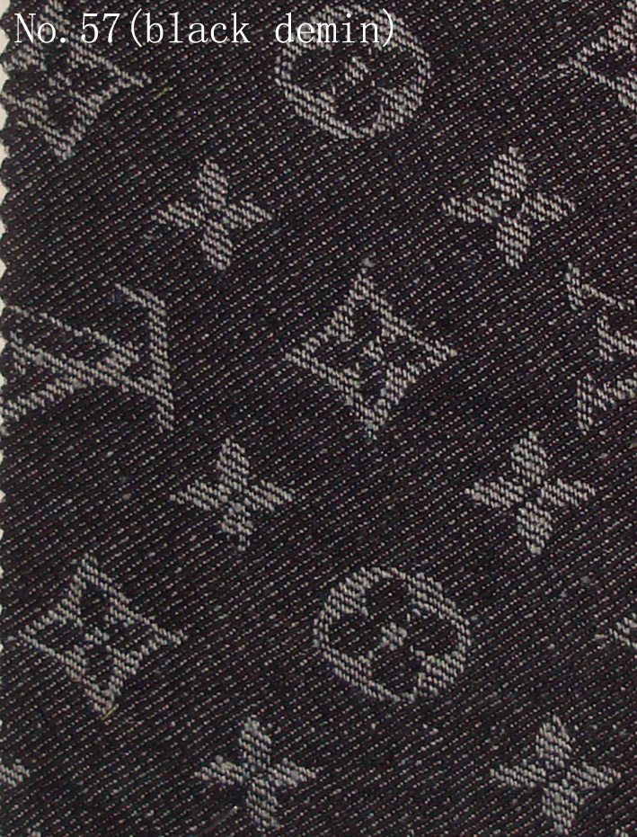 LV Blue Embossed Vinyl Fabric By The Yard