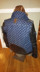 Louis Vuitton Leather Fabric By The Yard GREEN for sale